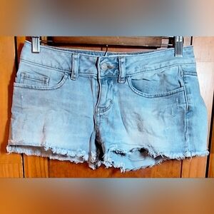 PINK Victoria's Secret Distressed Blue Denim Shorts